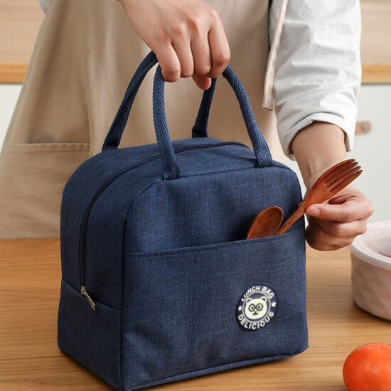 Kids insulated lunch bag with thick aluminum foil lining