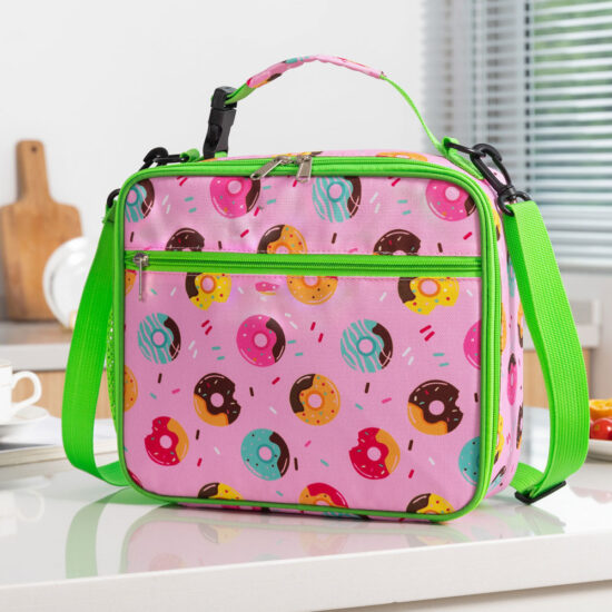 Colorful insulated lunch box backpack with thermal lining