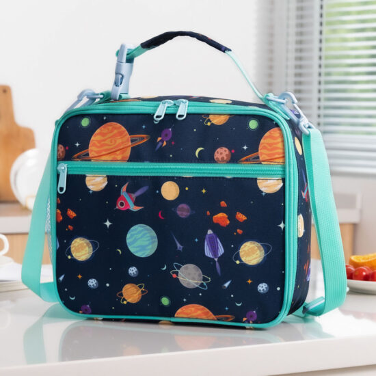 Colorful insulated lunch box backpack with thermal lining