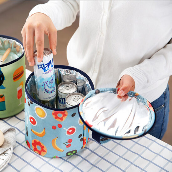 High-quality colorful insulated kids lunch bag with handle