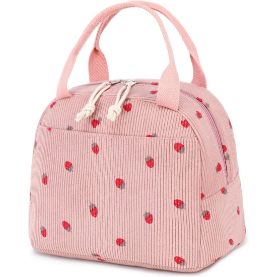 Cute corduroy tote bag with custom design