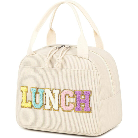 Cute corduroy tote bag with custom design