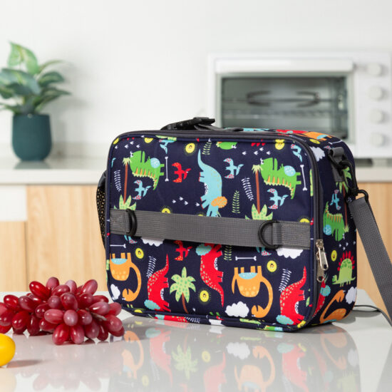 Reusable insulated lunch food cooler bag