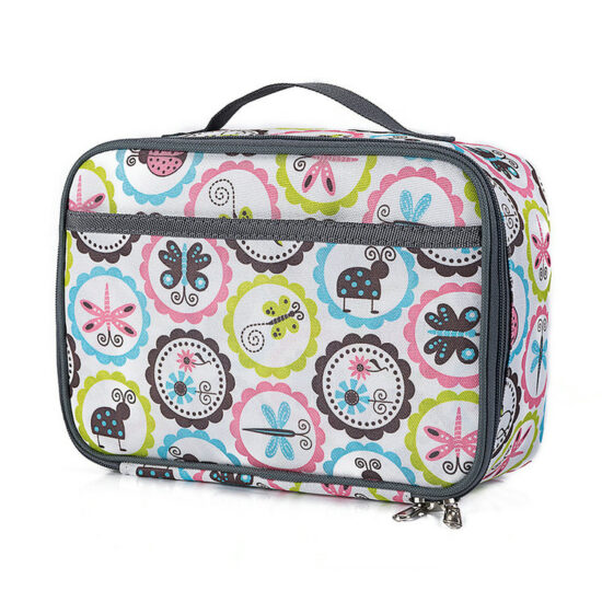 Stylish custom portable kids insulated lunch bag with handle