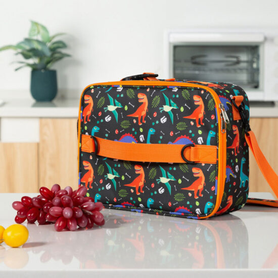 Insulated waterproof double layer lunch bag with handle