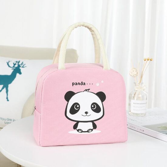 Kids insulated cooler lunch bag with handle and zipper