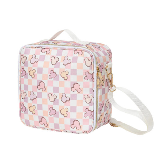 Insulated cooler school lunch box bag with zipper and handle