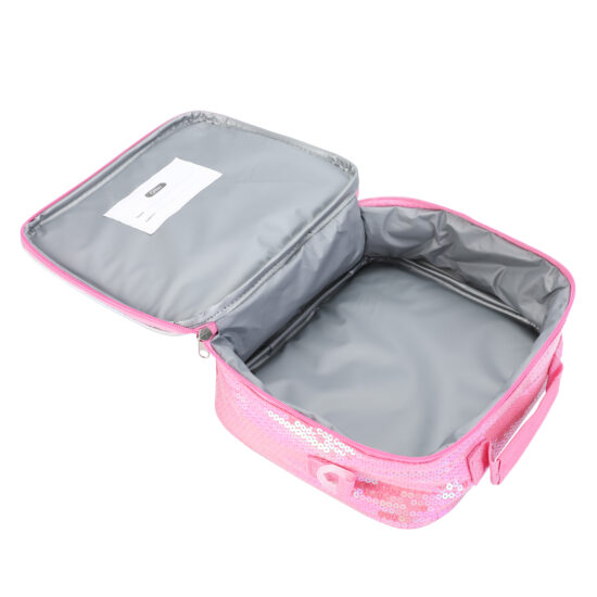 Insulated cooler school lunch box bag with zipper and handle