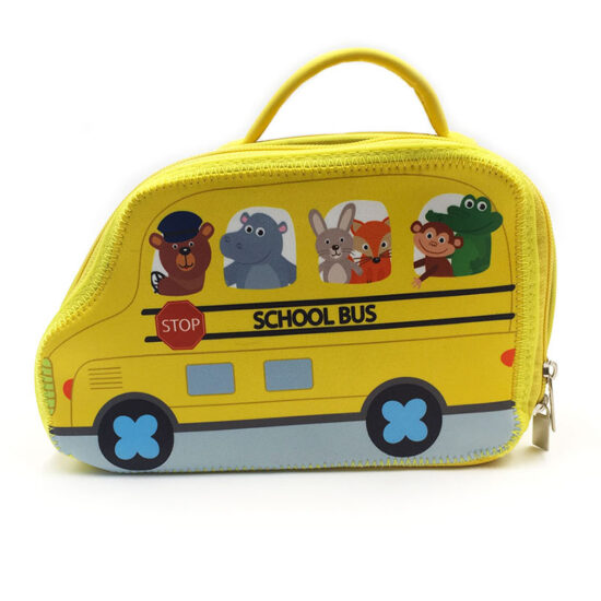 Neoprene insulated kids cooler lunch bag with handle