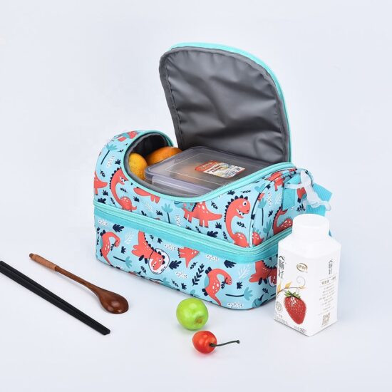 Insulated lunch box organizer backpack with thermal lining