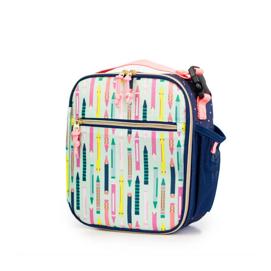 Insulated lunch box organizer backpack with thermal lining
