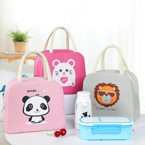Small insulated lunch tote bag for lunch box containers