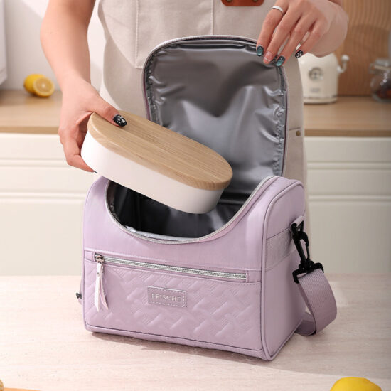 Small insulated lunch tote bag for lunch box containers