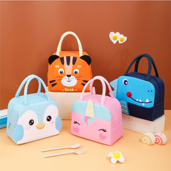 Small insulated lunch tote bag for lunch box containers