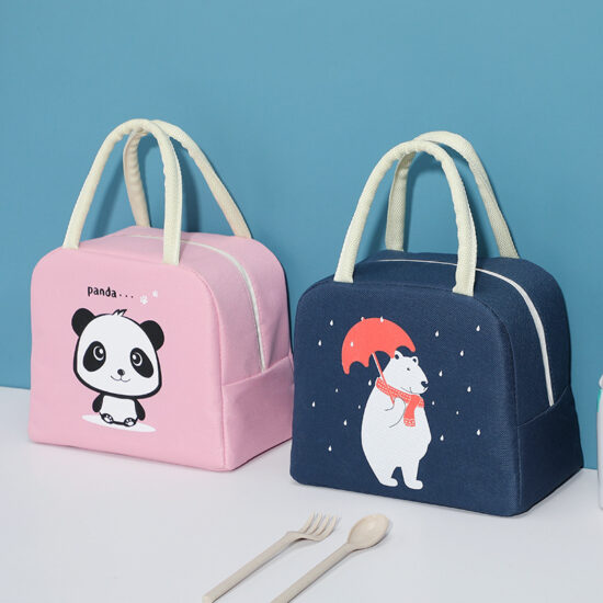 Office and kids insulated lunch box bag with handle