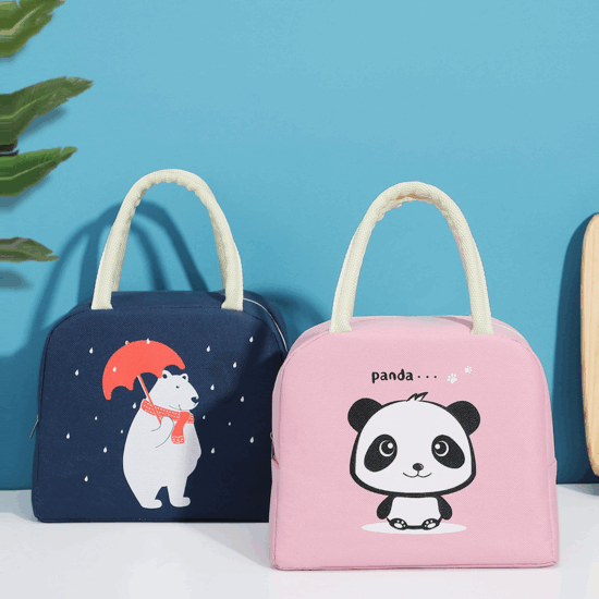Office and kids insulated lunch box bag with handle