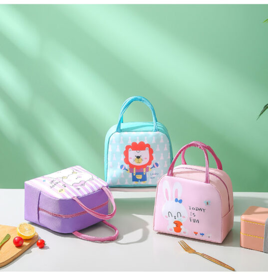 Office and kids insulated lunch box bag with handle