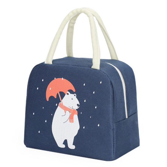 Office and kids insulated lunch box bag with handle