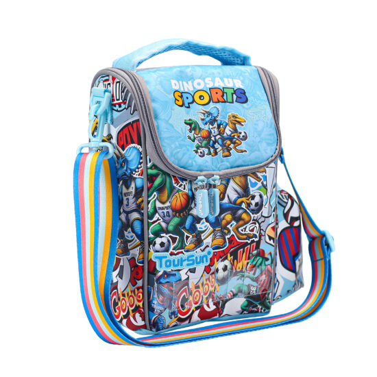 Kids lunch bag with cool patterned design insulated