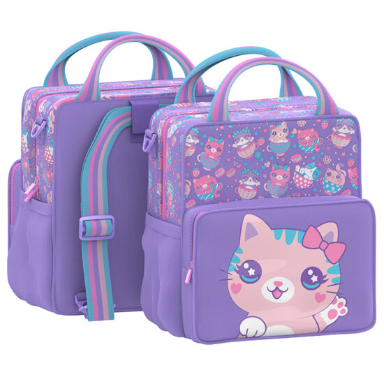 Kids lunch bag with cool patterned design insulated