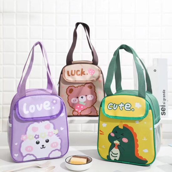 Insulated cooler lunch box bag for school meals