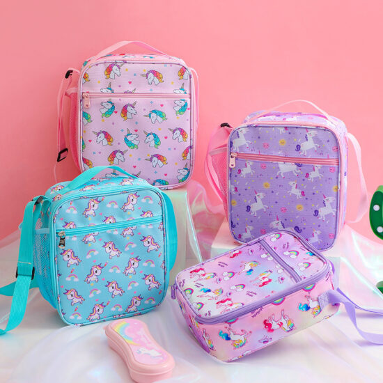 Insulated meal prep lunch bag for school with zipper