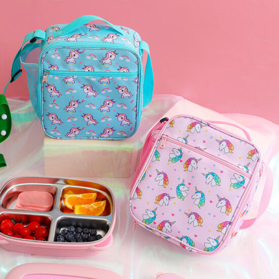 Insulated meal prep lunch bag for school with zipper