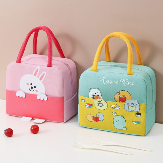 New portable thick kids lunch box insulated bag