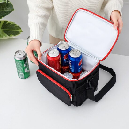 Insulated food cooler bag for school work travel meals