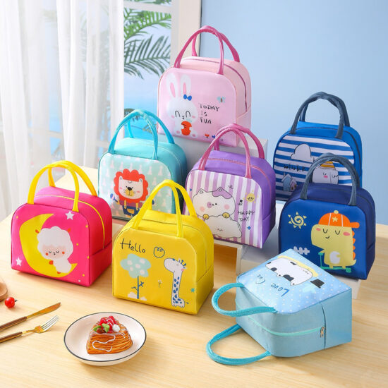 Insulated food cooler bag for school work travel meals