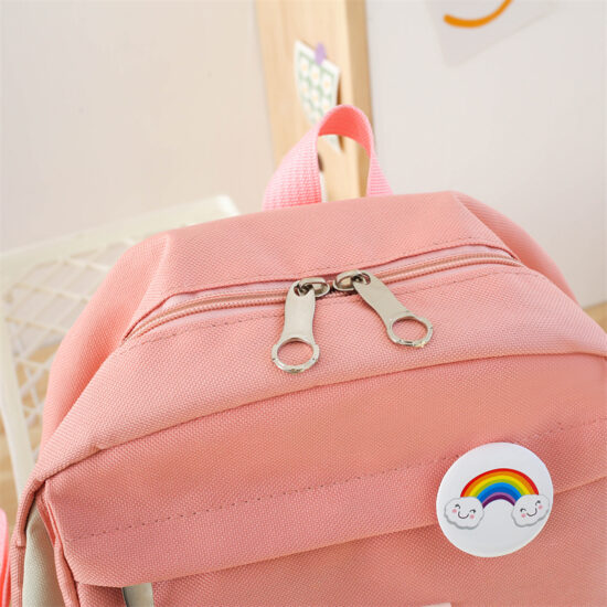 Custom logo waterproof kids backpack set with lunch tote