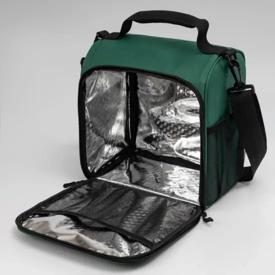 Insulated oxford bento lunch bag for adults with zipper closure