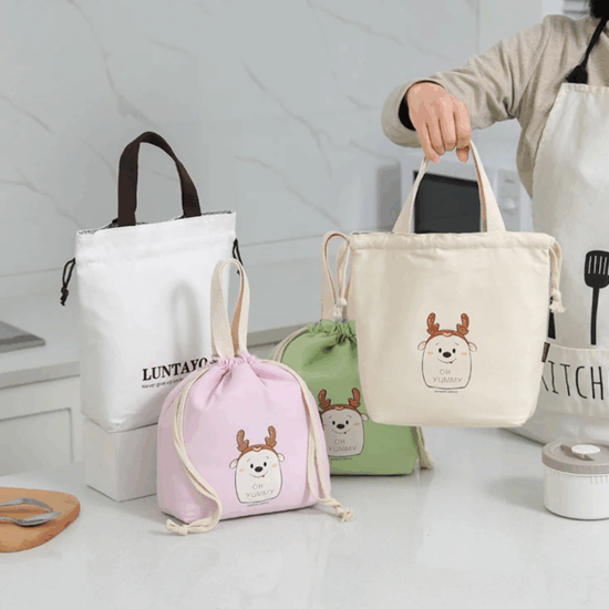 Custom wholesale reusable bento lunch tote