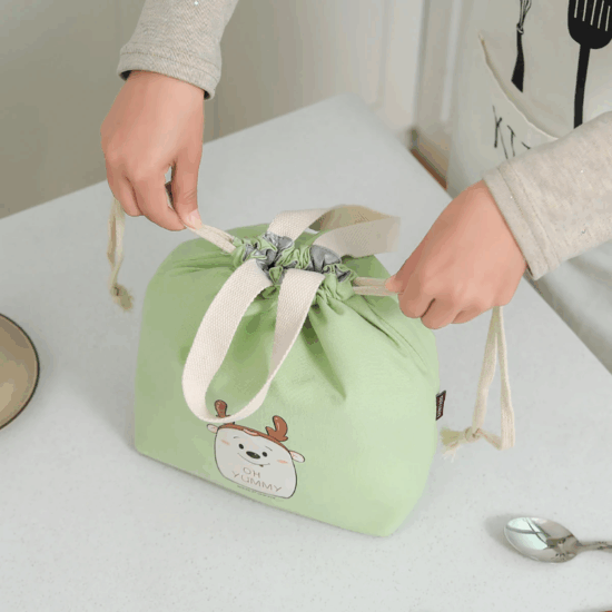 Custom wholesale reusable bento lunch tote