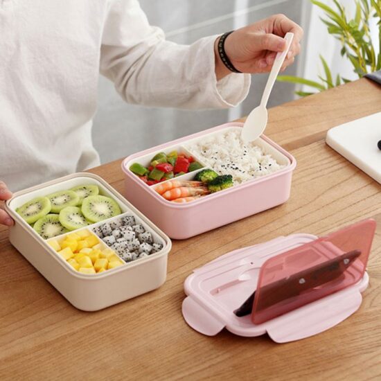 Custom PP plastic kids’ bento lunch set