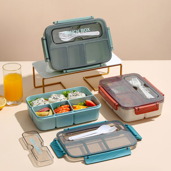 Custom PP plastic kids’ bento lunch set