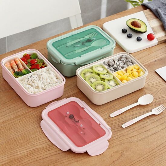 Custom PP plastic kids’ bento lunch set
