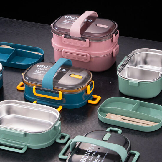 Custom stainless steel bento lunch box with bag wholesale