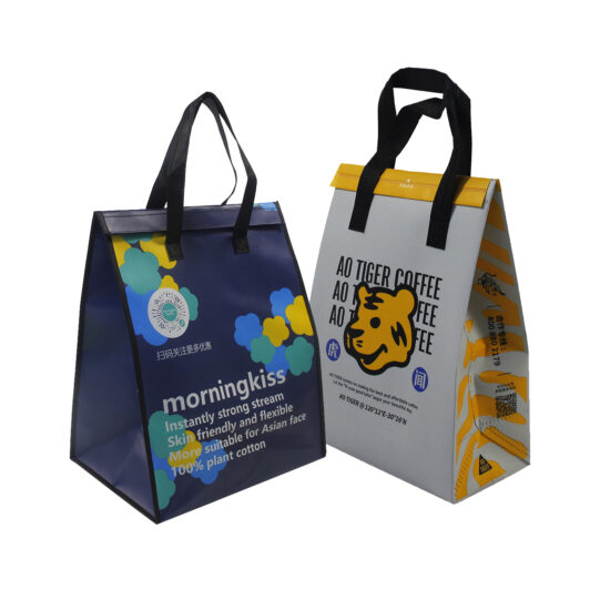 Large capacity insulated tote bag with zipper and handle