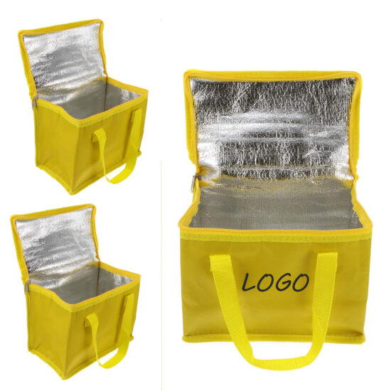Large capacity insulated tote bag with zipper and handle