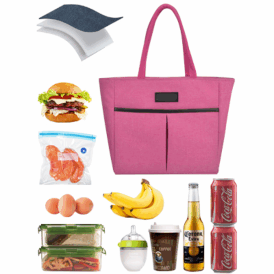 Custom shoulder strap cooler lunch tote