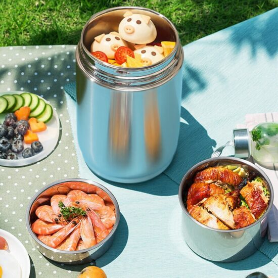 Custom wholesale large stainless steel thermal lunch box