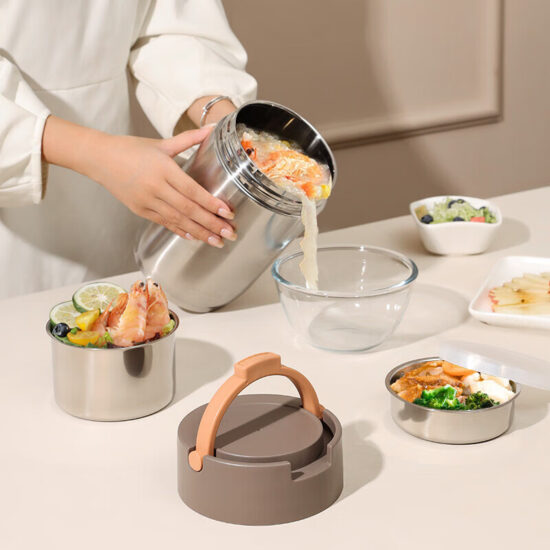 Custom wholesale large stainless steel thermal lunch box