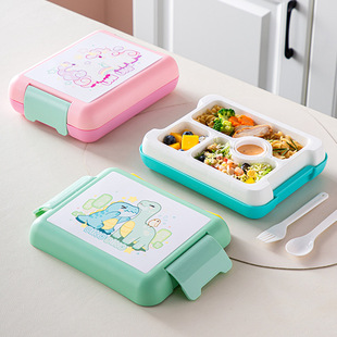 Custom wholesale plastic bento lunch box set for kids