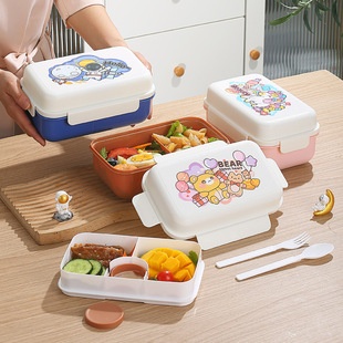 Custom wholesale plastic bento lunch box set for kids