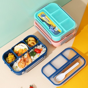 Custom wholesale plastic bento lunch box set for kids