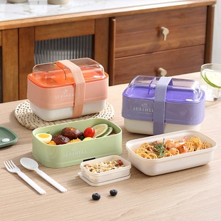Custom wholesale plastic bento lunch box set for kids