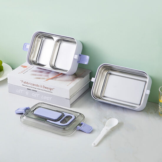 Custom wholesale rectangular food container with lid