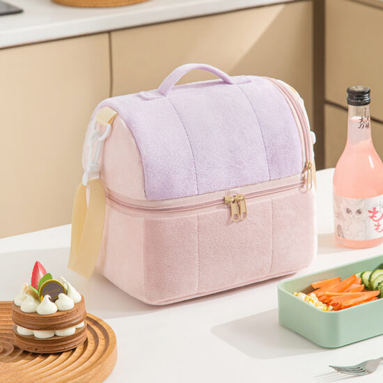 Double layer leakproof insulated lunch bag