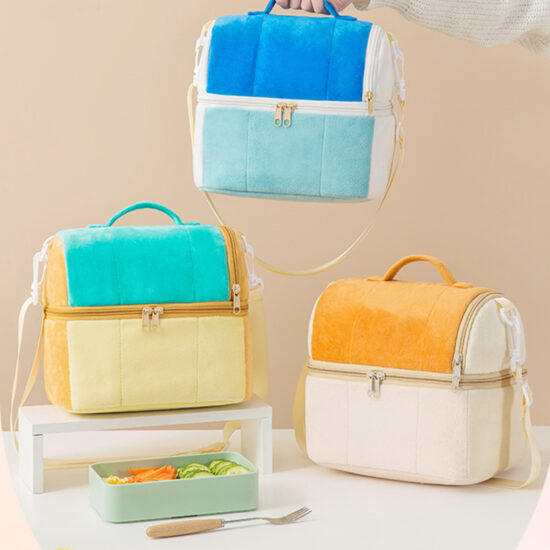 Double layer leakproof insulated lunch bag